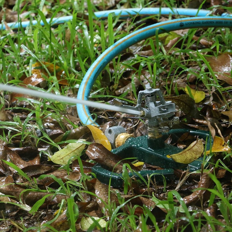STYDDI Heavy Duty Impact Pulsating Sprinkler for Yard, All Metal Adjustable Rotating Circular Impulse Lawn Sprinkler for Medium to Large Areas, Lawn and Garden, Coverage up to 5,800 Sq. Ft - Image 2